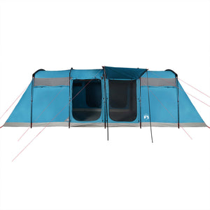 Tenda Familiare a Tunnel per 8 Persone Blu Impermeabile 94617