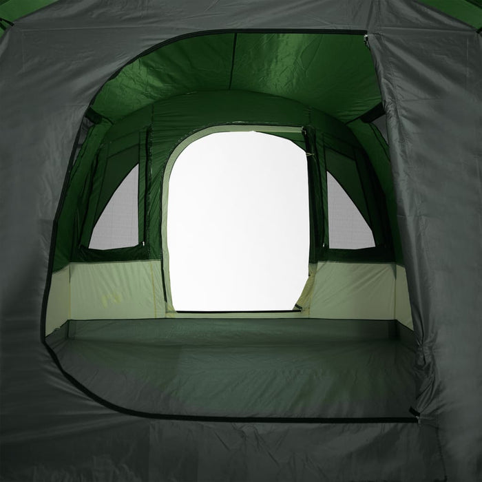 Tenda da Campeggio a Tunnel per 3 Persone Verde Impermeabile 94622