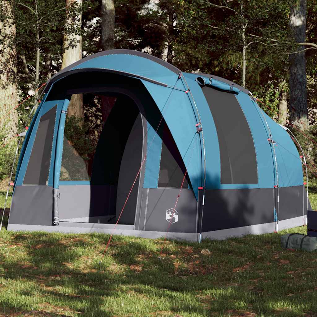 Tenda da Campeggio a Tunnel per 3 Persone Blu Impermeabile 94623