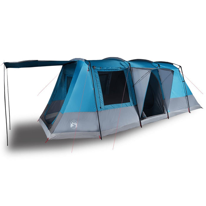 Tenda da Campeggio a Tunnel per 4 Persone Blu Impermeabile 94629