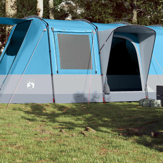 Tenda da Campeggio a Tunnel per 4 Persone Blu Impermeabile 94629