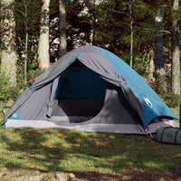 Tenda da Campeggio a Cupola per 2 Persone Blu Impermeabile 94644