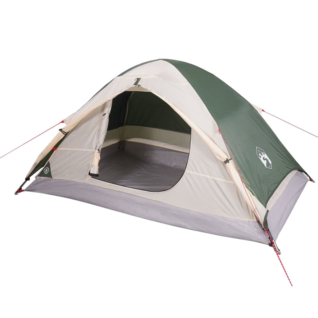 Tenda da Campeggio a Cupola per 4 Persone Verde Impermeabile 94646