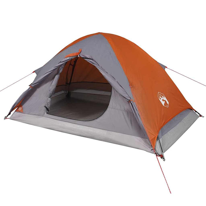 Tenda da Campeggio a Cupola 4 Persone Grigio e Arancione 94648