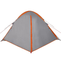 Tenda da Campeggio a Cupola 4 Persone Grigio e Arancione 94648