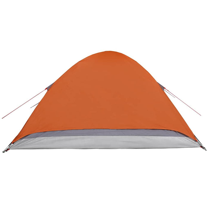 Tenda da Campeggio a Cupola 4 Persone Grigio e Arancione 94648