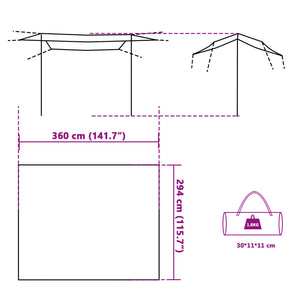 Telone da Campeggio Blu 360x294 cm Impermeabile 94656