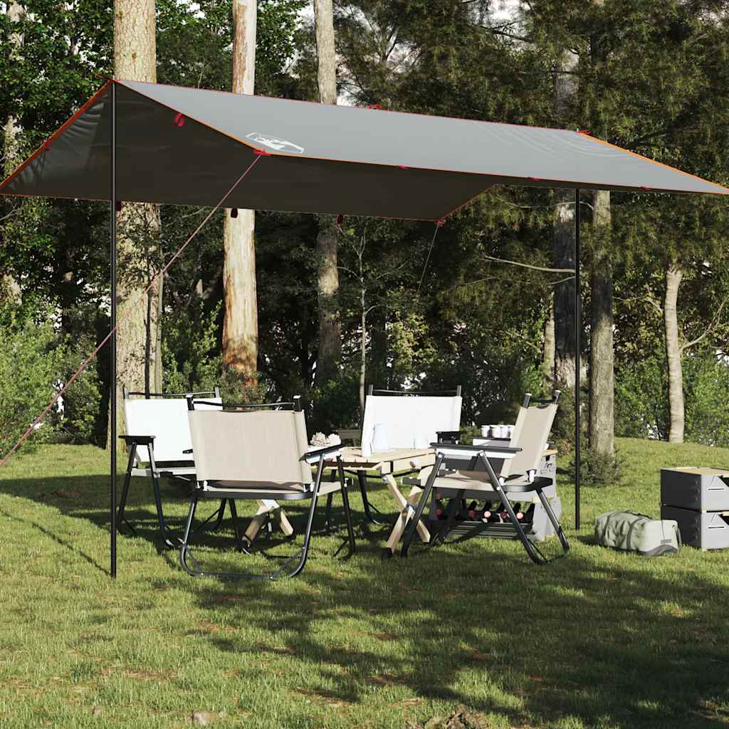 Telone da Campeggio Grigio/Arancione 400x294 cm Impermeabile 94663