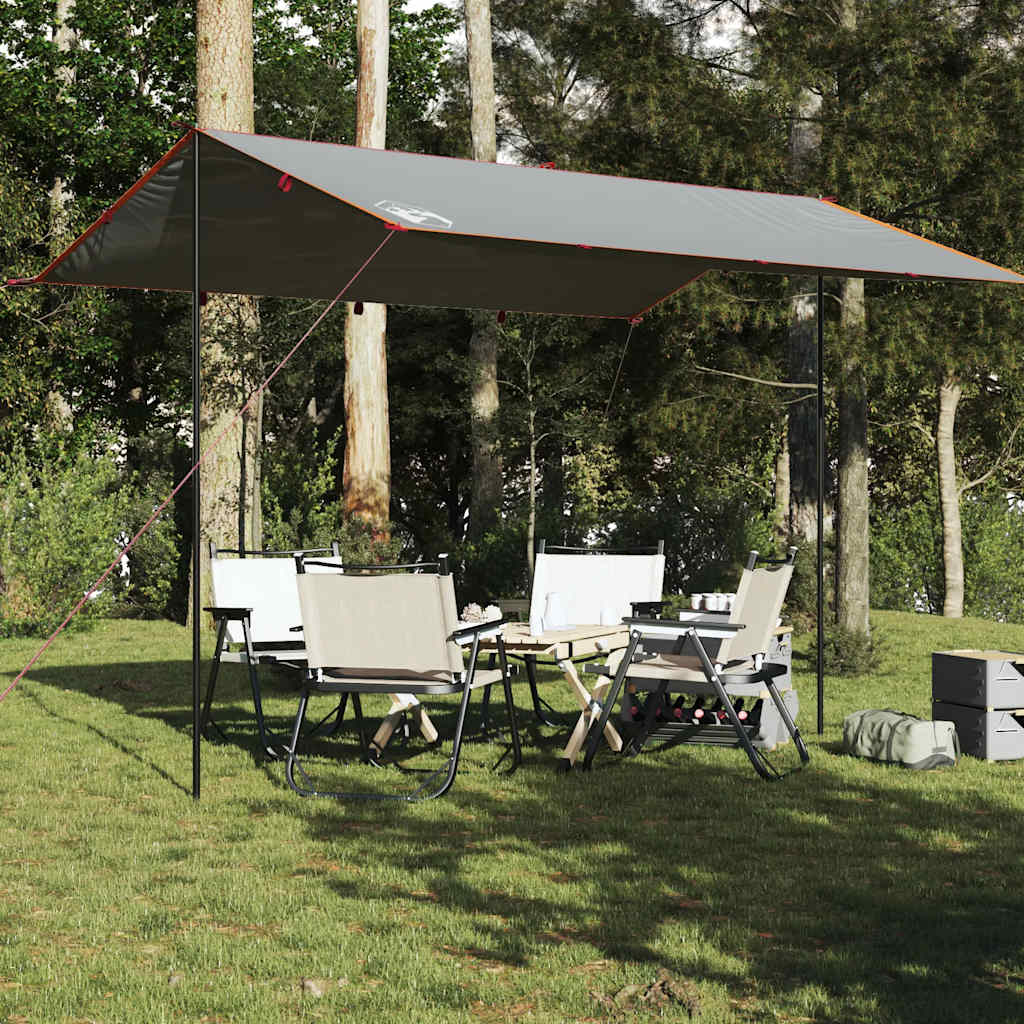 Telone da Campeggio Grigio/Arancione 400x294 cm Impermeabile 94663