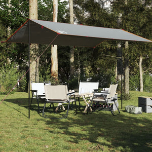 Telone da Campeggio Grigio/Arancione 400x294 cm Impermeabile 94666