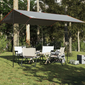 Telone da Campeggio Grigio/Arancione 400x294 cm Impermeabile 94666