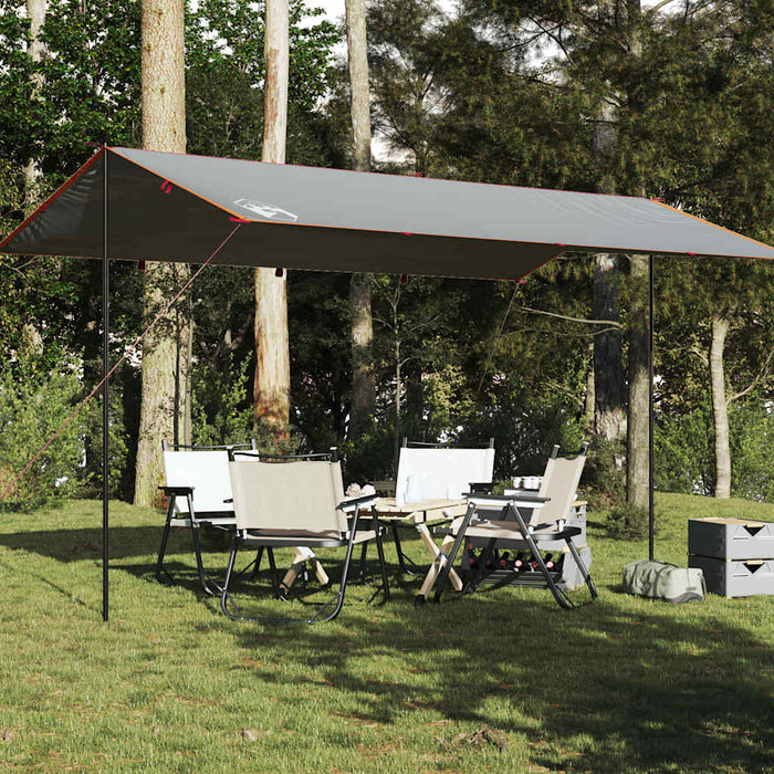 Telone da Campeggio Grigio/Arancione 500x294 cm Impermeabile 94669