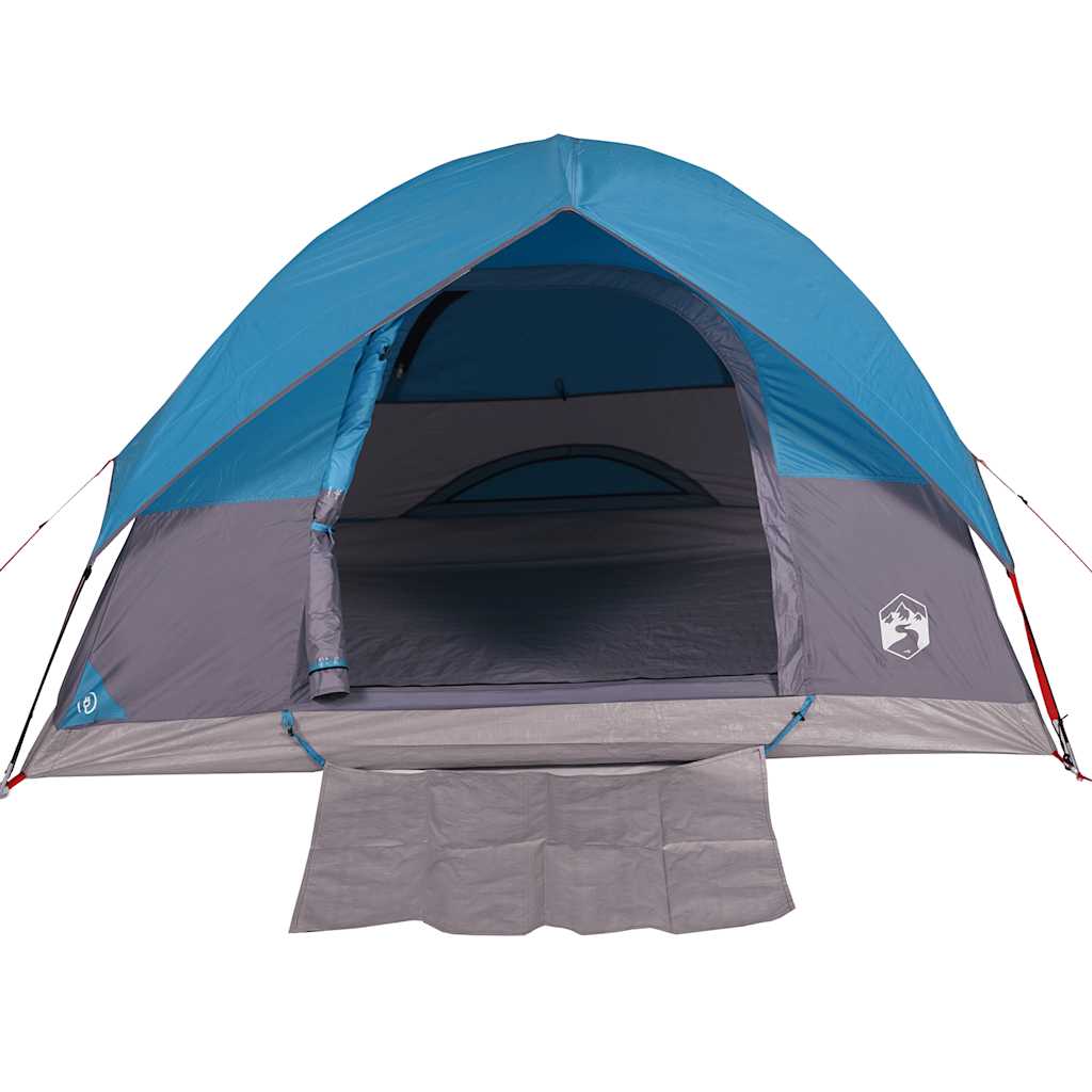 Tenda da Campeggio a Cupola per 3 Persone Blu Impermeabile 94696