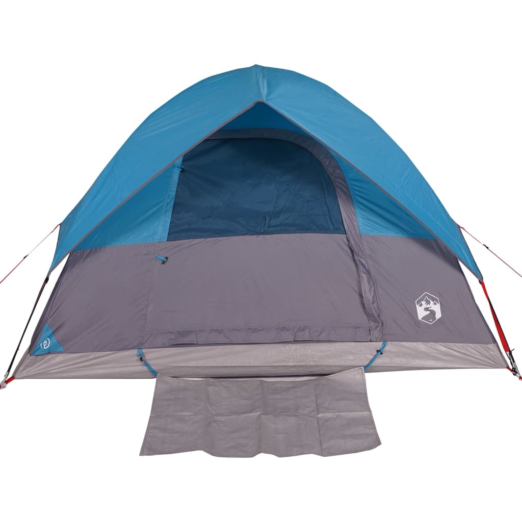 Tenda da Campeggio a Cupola per 3 Persone Blu Impermeabile 94696