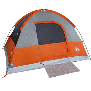 Tenda da Campeggio a Cupola 3 Persone Grigio e Arancione 94697