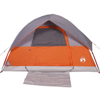 Tenda da Campeggio a Cupola 3 Persone Grigio e Arancione 94697