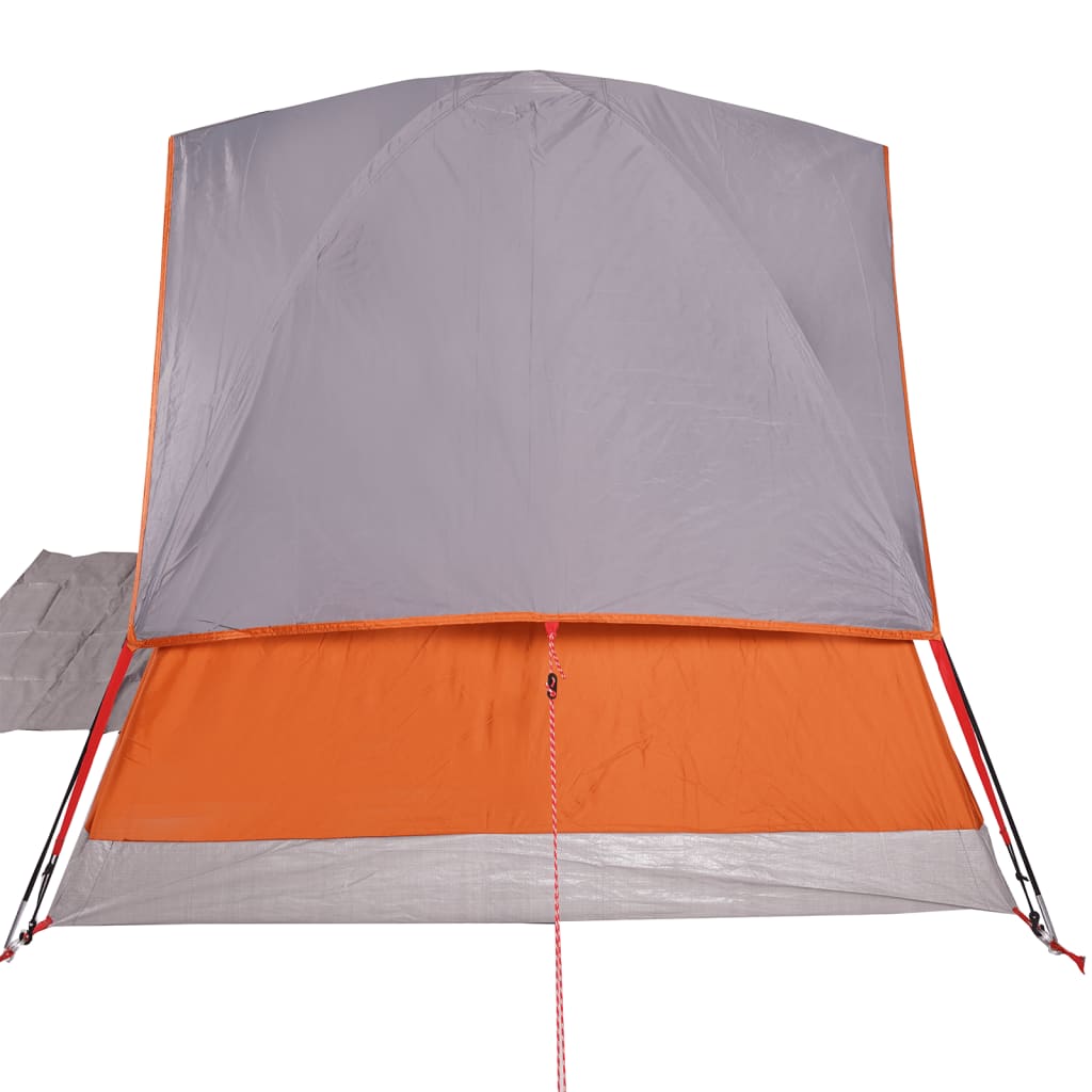 Tenda da Campeggio a Cupola 3 Persone Grigio e Arancione 94697