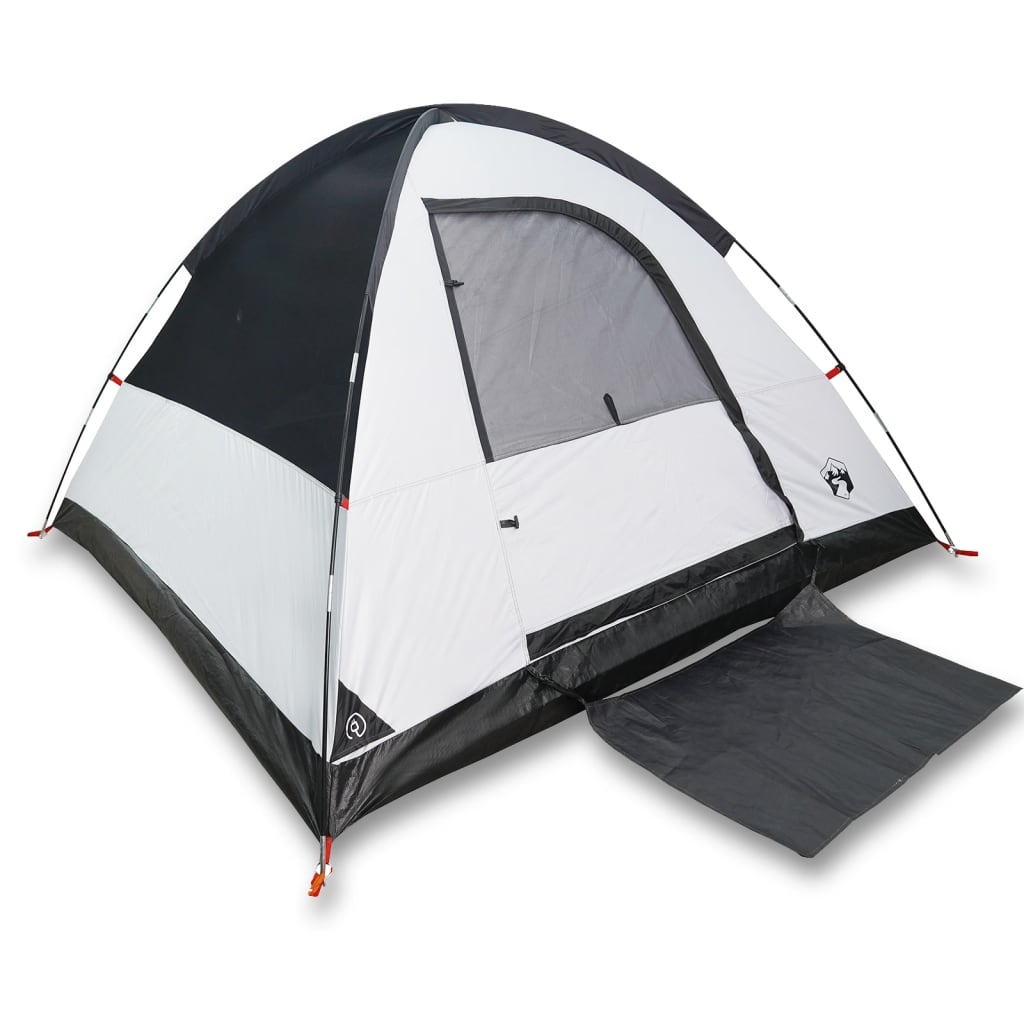 Tenda Campeggio a Cupola 3 Persone Bianca Tessuto Impermeabile 94698