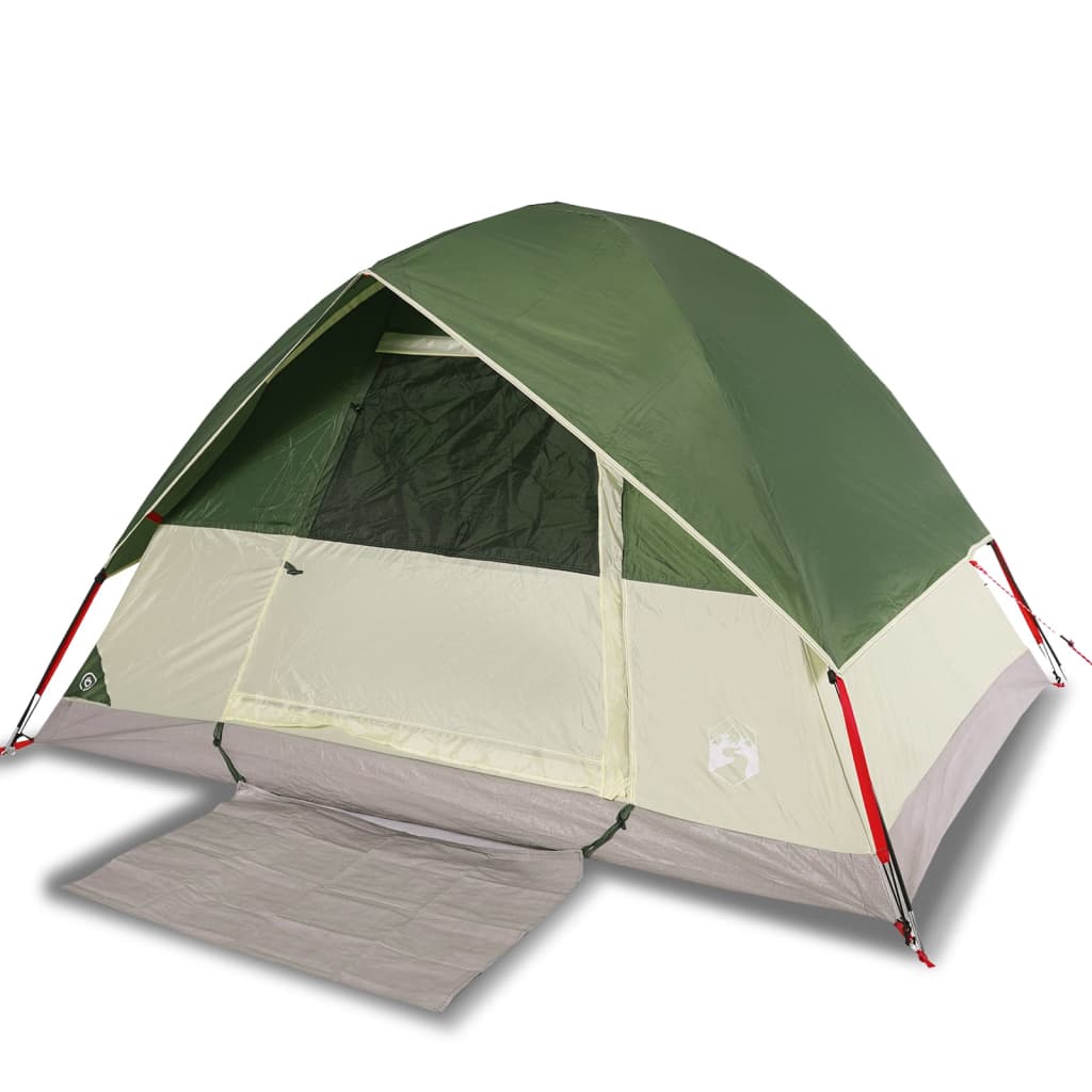 Tenda da Campeggio a Cupola per 4 Persone Verde Impermeabile 94699