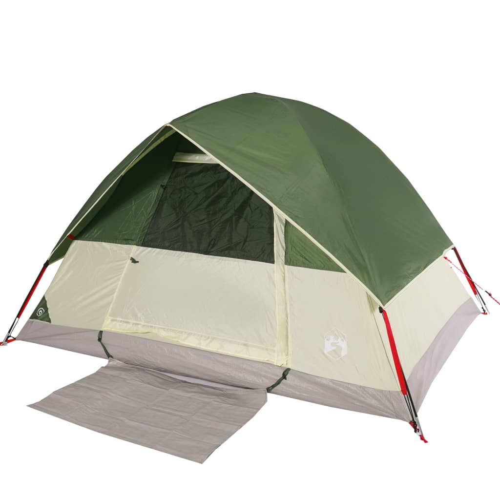 Tenda da Campeggio a Cupola per 4 Persone Verde Impermeabile 94699