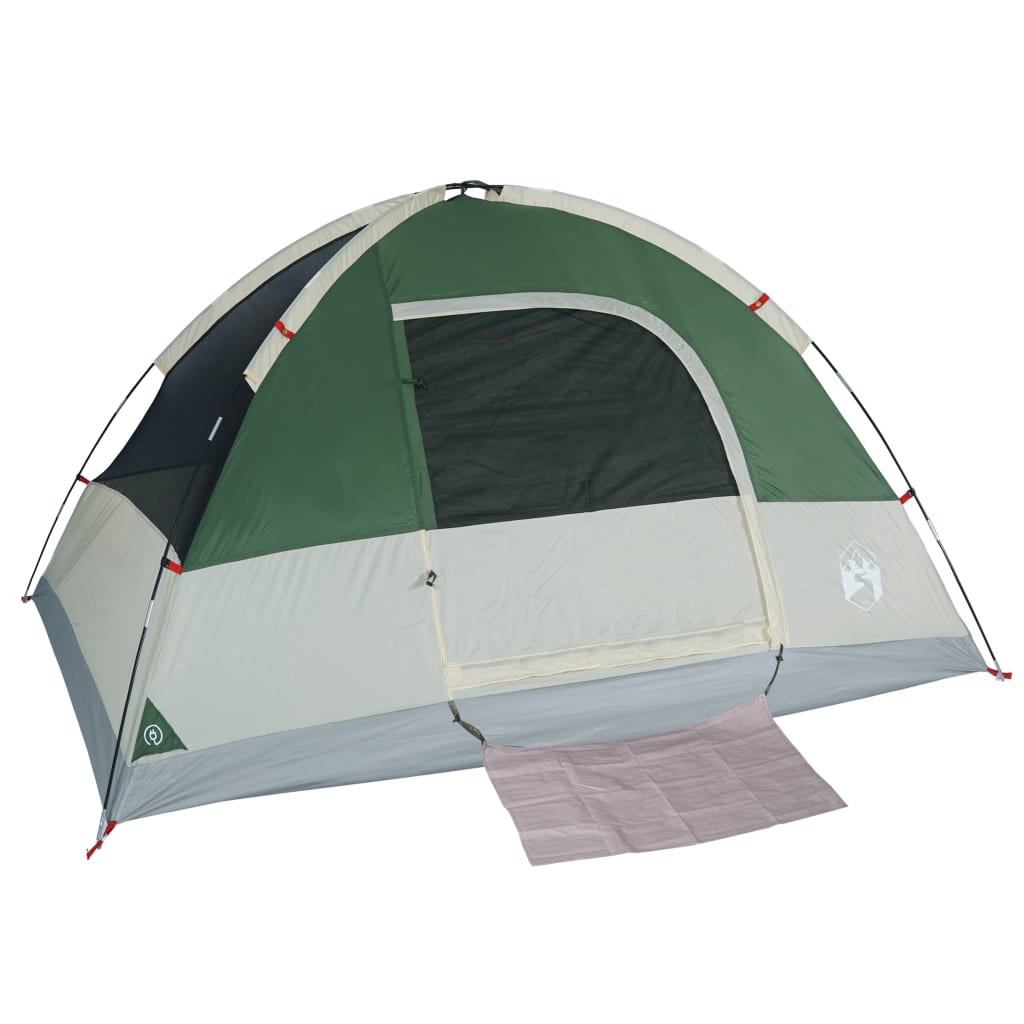 Tenda da Campeggio a Cupola per 4 Persone Verde Impermeabile 94699