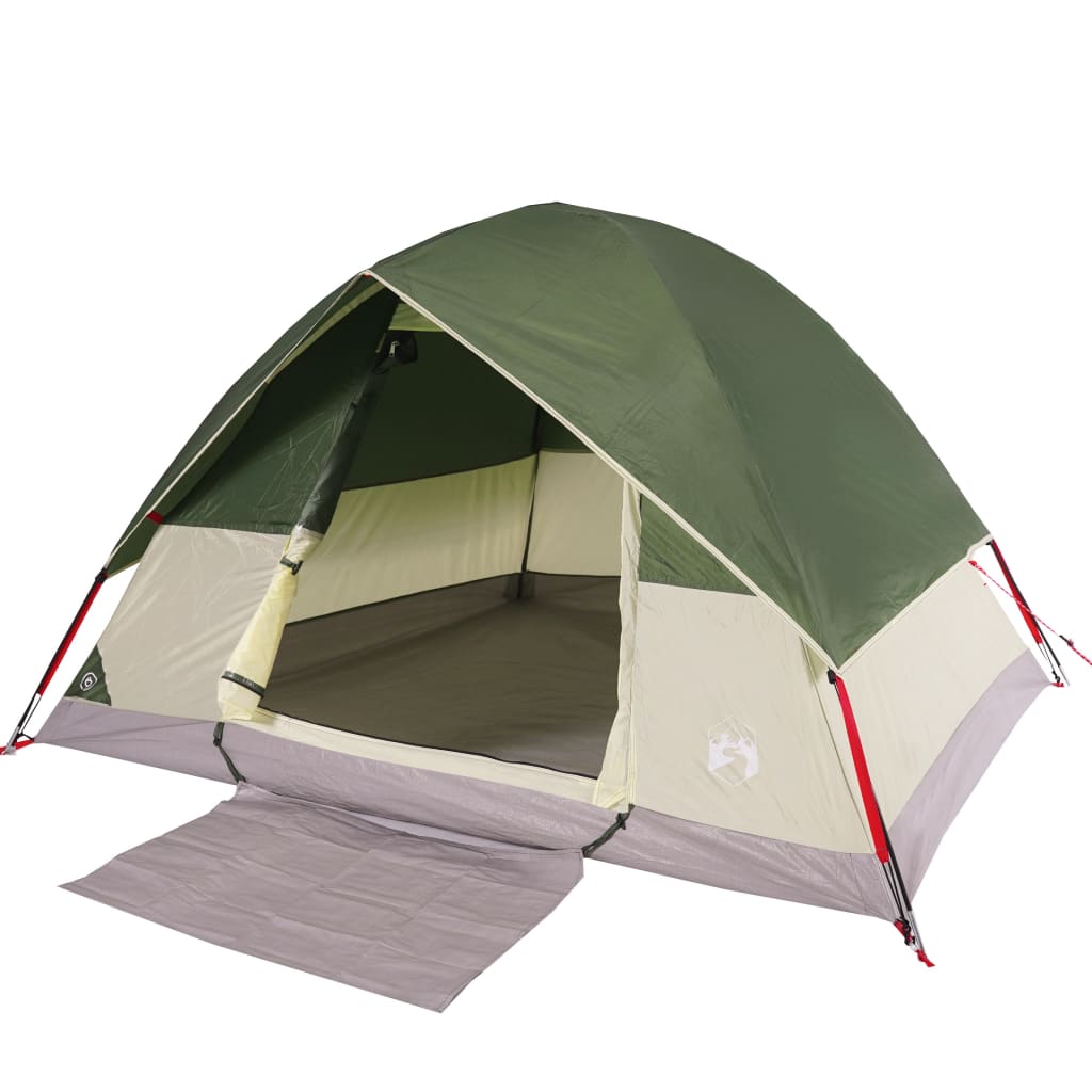 Tenda da Campeggio a Cupola per 4 Persone Verde Impermeabile 94699