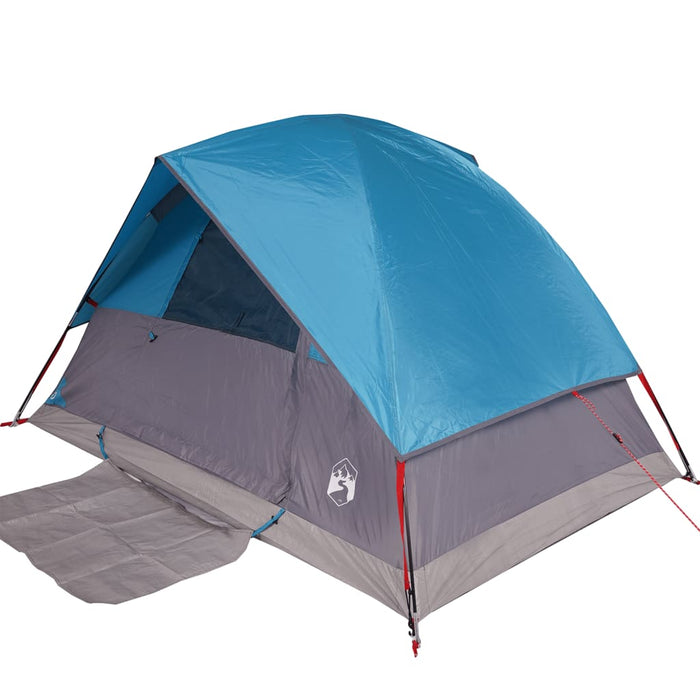 Tenda da Campeggio a Cupola per 4 Persone Blu Impermeabile 94700