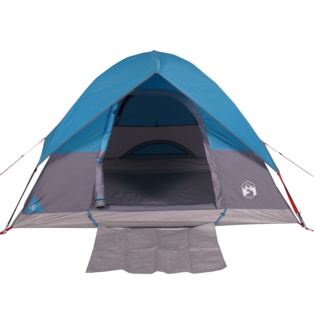 Tenda da Campeggio a Cupola per 4 Persone Blu Impermeabile 94700