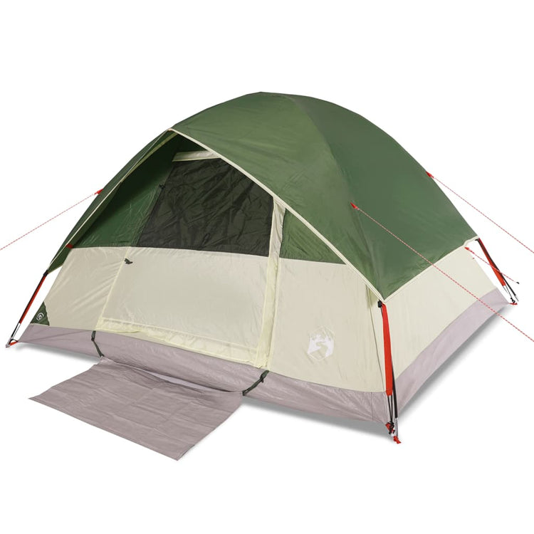 Tenda da Campeggio a Cupola per 6 Persone Verde Impermeabile 94703