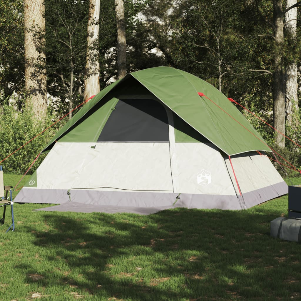 Tenda da Campeggio a Cupola per 6 Persone Verde Impermeabile 94703