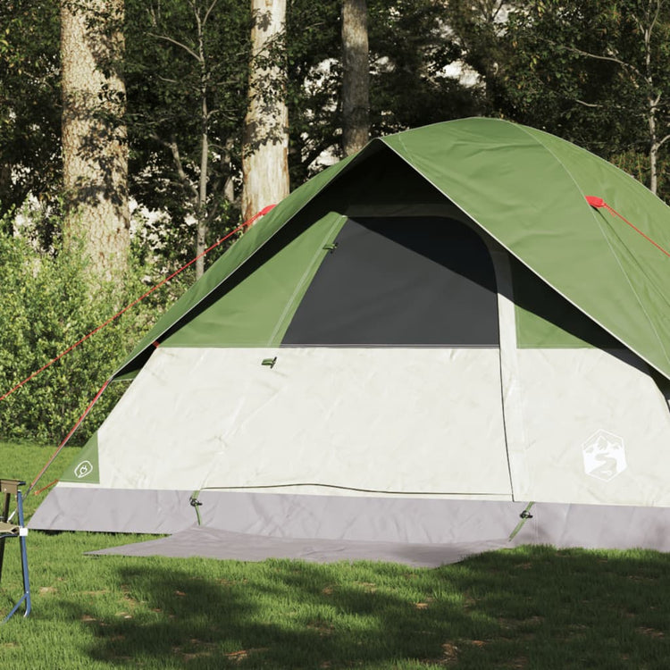 Tenda da Campeggio a Cupola per 6 Persone Verde Impermeabile 94703