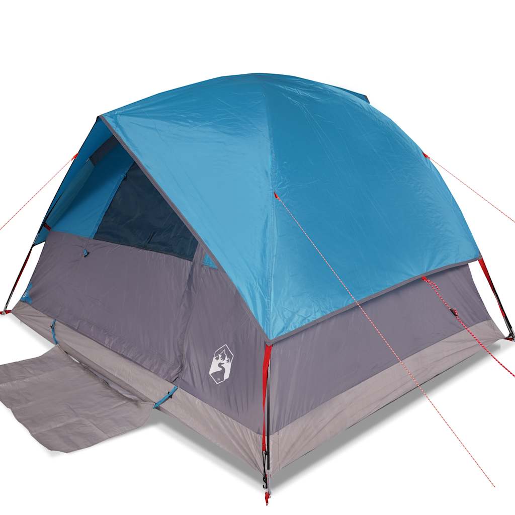 Tenda da Campeggio a Cupola per 4 Persone Blu Impermeabile 94704