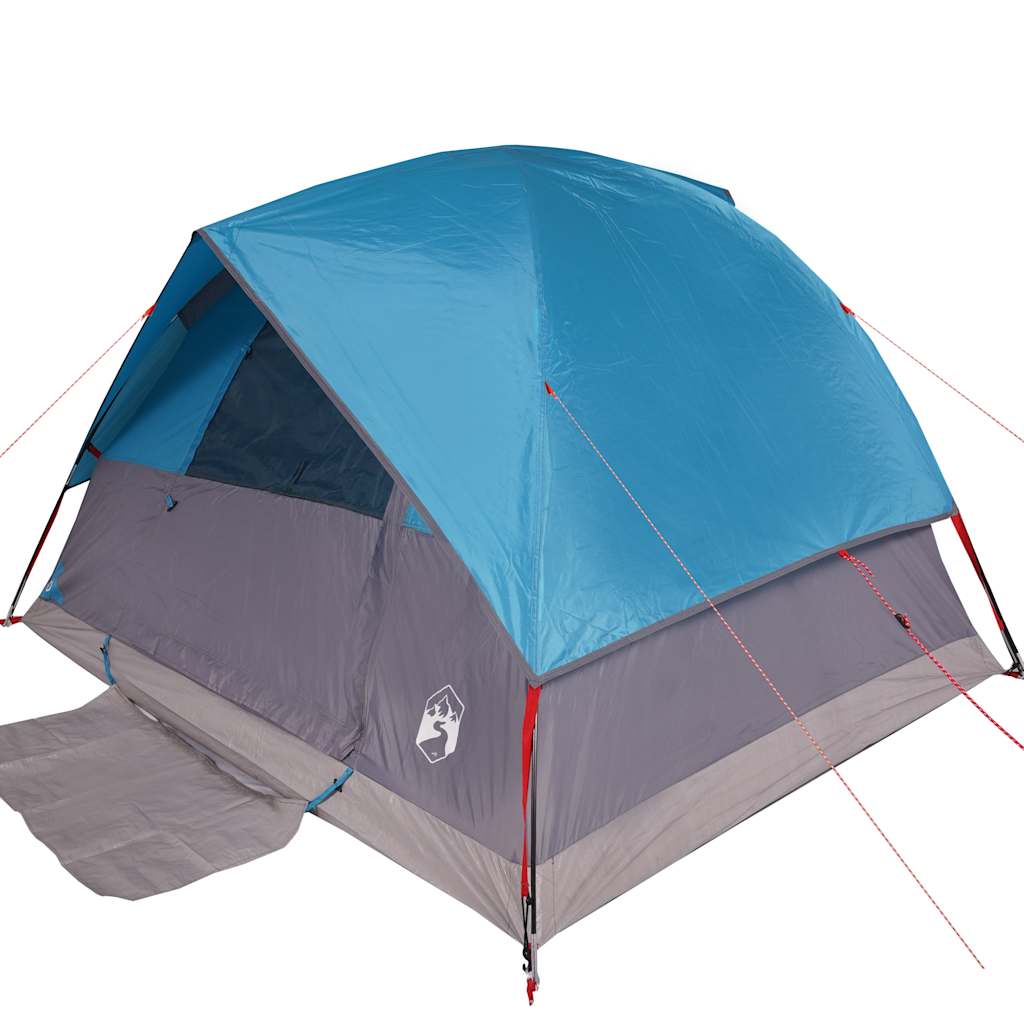 Tenda da Campeggio a Cupola per 4 Persone Blu Impermeabile 94704