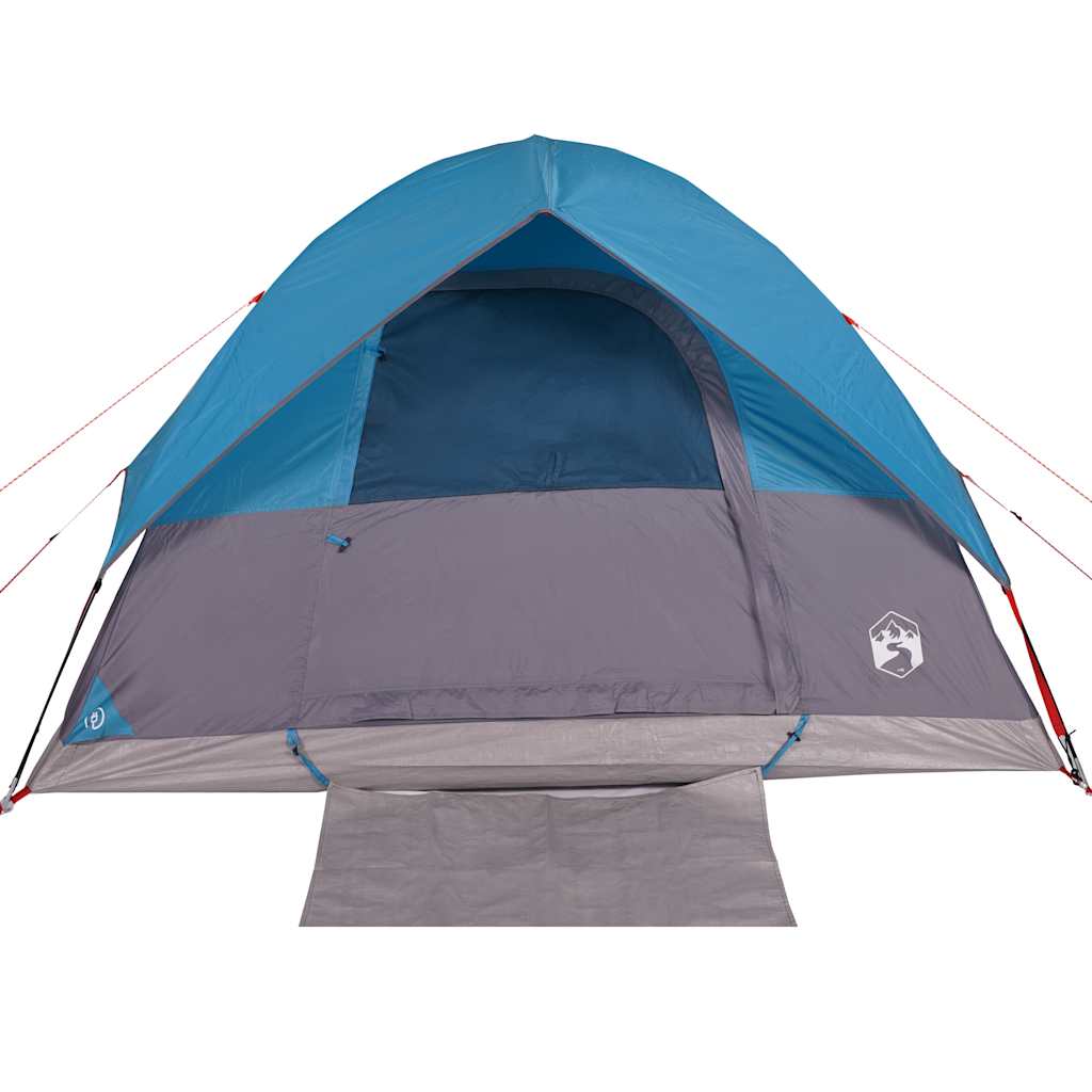 Tenda da Campeggio a Cupola per 4 Persone Blu Impermeabile 94704