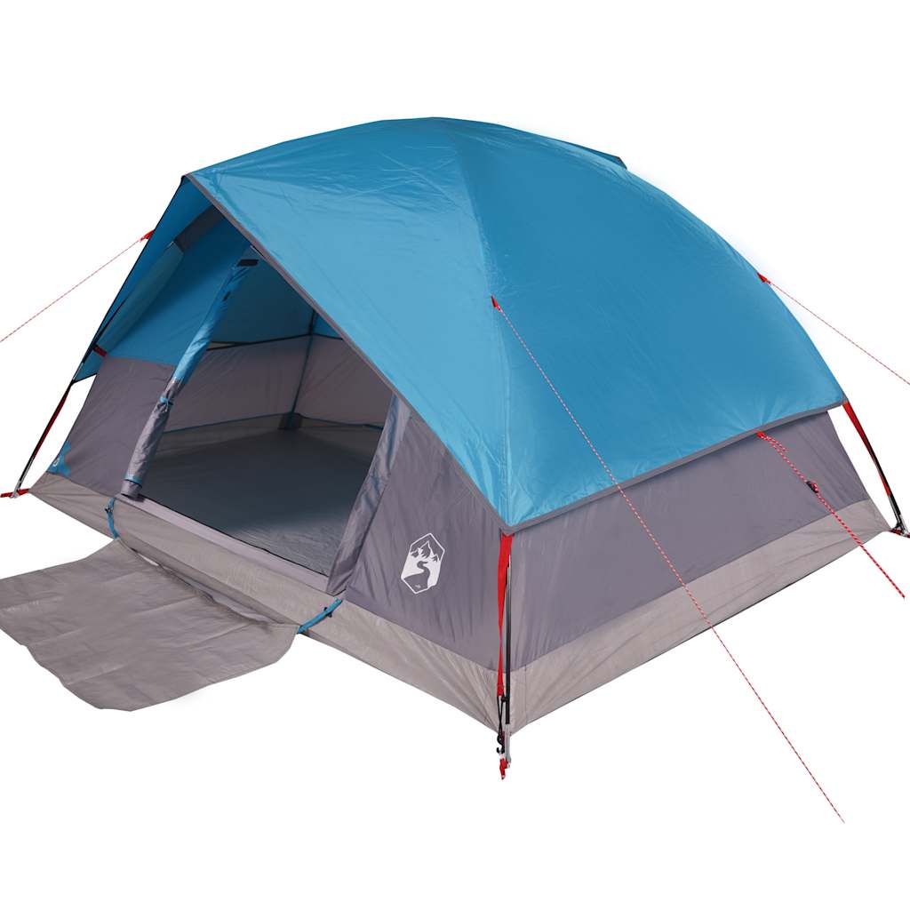 Tenda da Campeggio a Cupola per 4 Persone Blu Impermeabile 94704