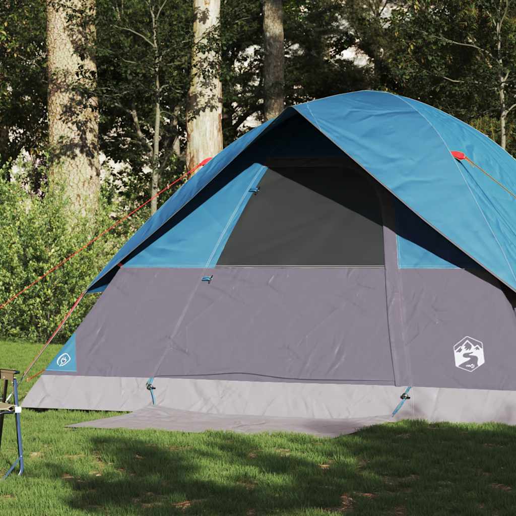 Tenda da Campeggio a Cupola per 4 Persone Blu Impermeabile 94704