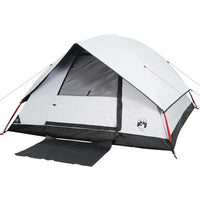 Tenda Familiare a Cupola 6 Persone Bianca Tessuto Impermeabile 94706