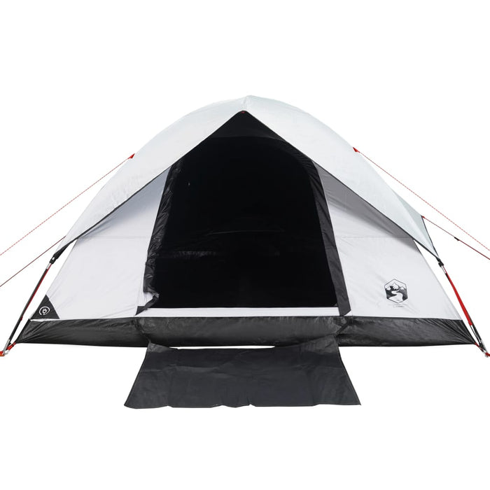 Tenda Familiare a Cupola 6 Persone Bianca Tessuto Impermeabile 94706