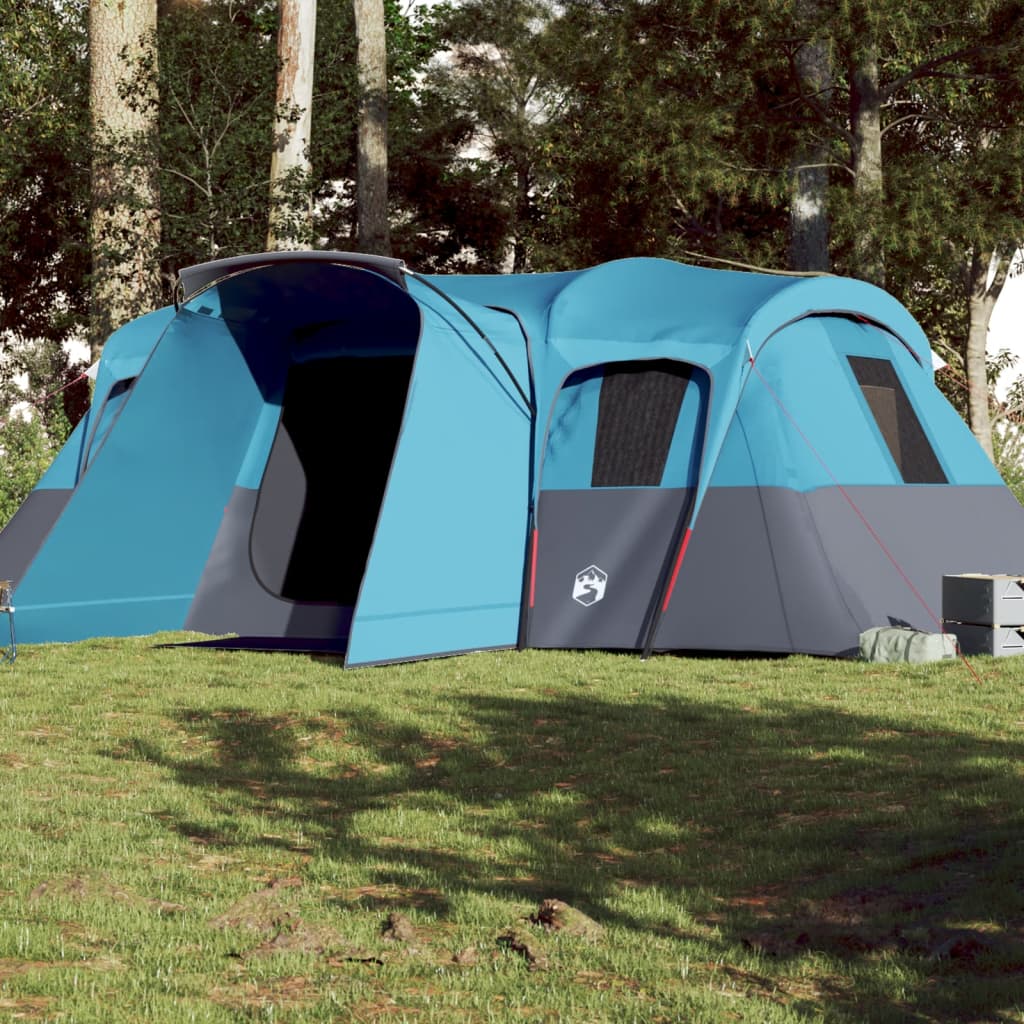 Tenda Familiare a Tunnel per 16 Persone Blu Impermeabile 94708