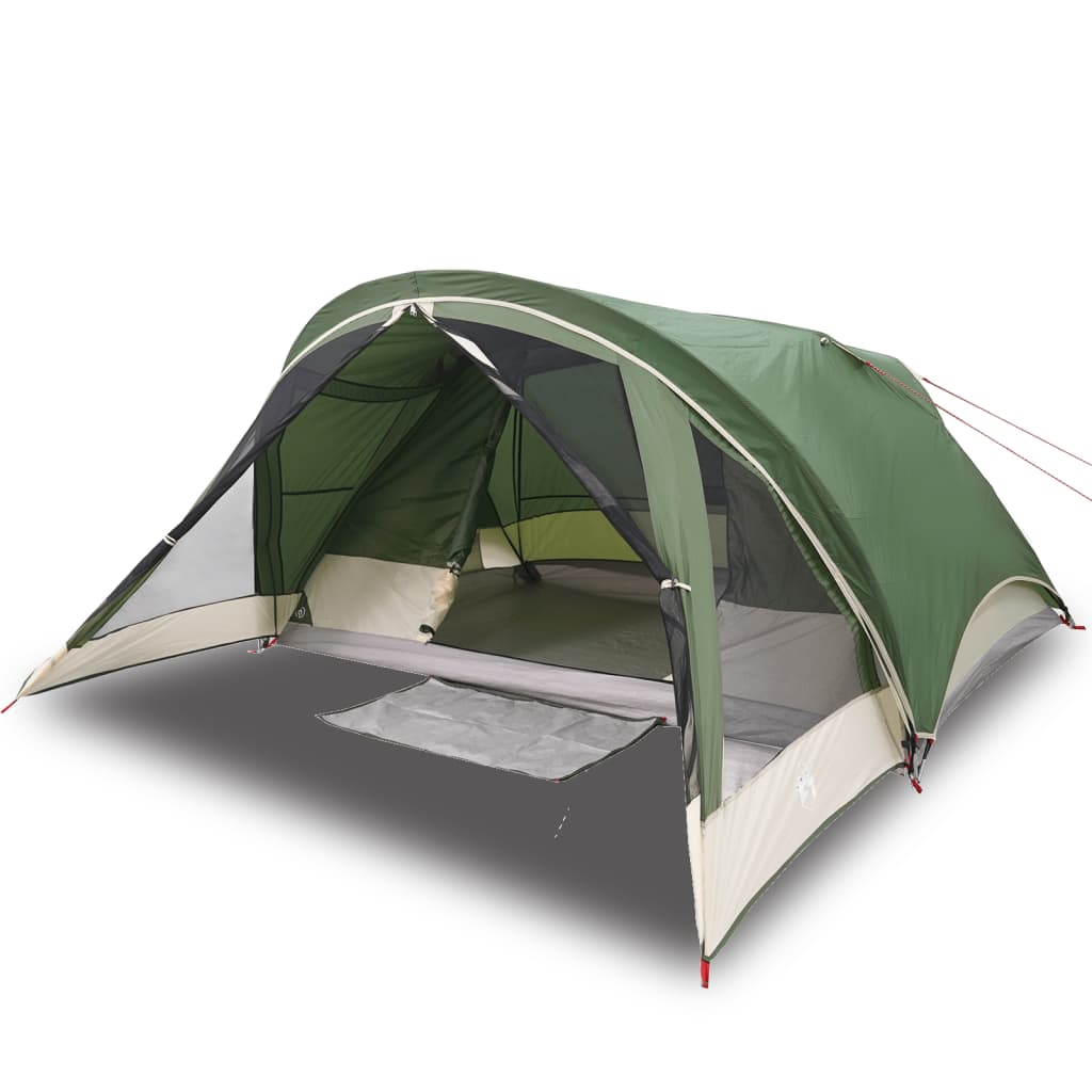 Tenda da Campeggio a Cabina per 4 Persone Verde Impermeabile 94713