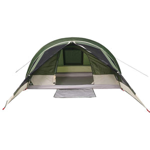 Tenda da Campeggio a Cabina per 4 Persone Verde Impermeabile 94713