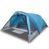 Tenda da Campeggio a Cabina per 4 Persone Blu Impermeabile 94714