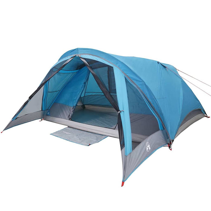 Tenda da Campeggio a Cabina per 4 Persone Blu Impermeabile 94714