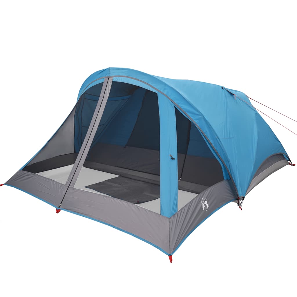 Tenda da Campeggio a Cabina per 4 Persone Blu Impermeabile 94714