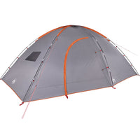 Tenda da Campeggio 8 Persone Grigio e Arancione Impermeabile 94718