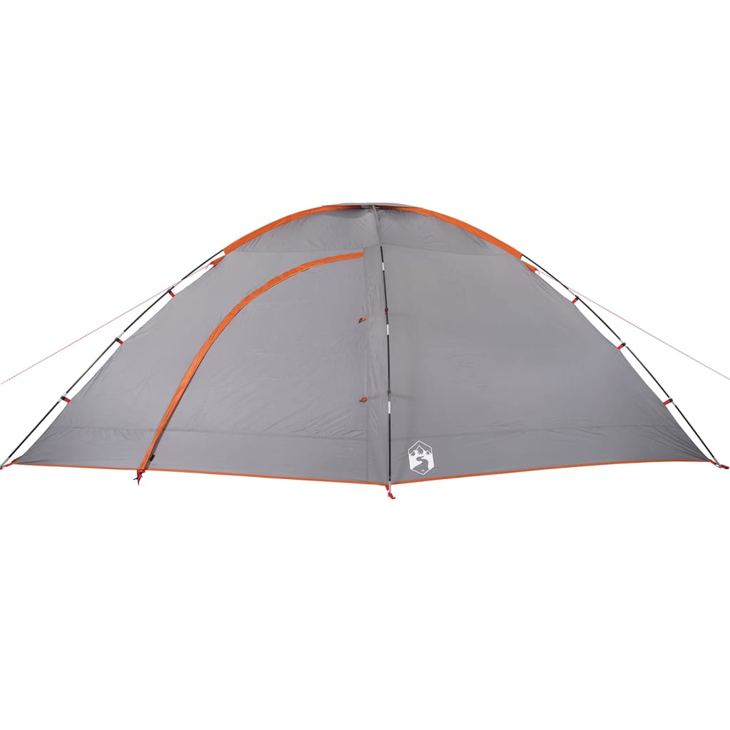 Tenda da Campeggio 8 Persone Grigio e Arancione Impermeabile 94718