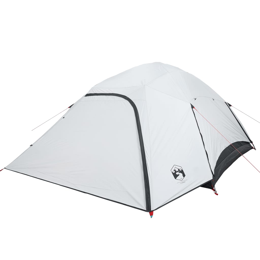 Tenda Campeggio a Cupola 4 Persone Bianca Tessuto Impermeabile 94722