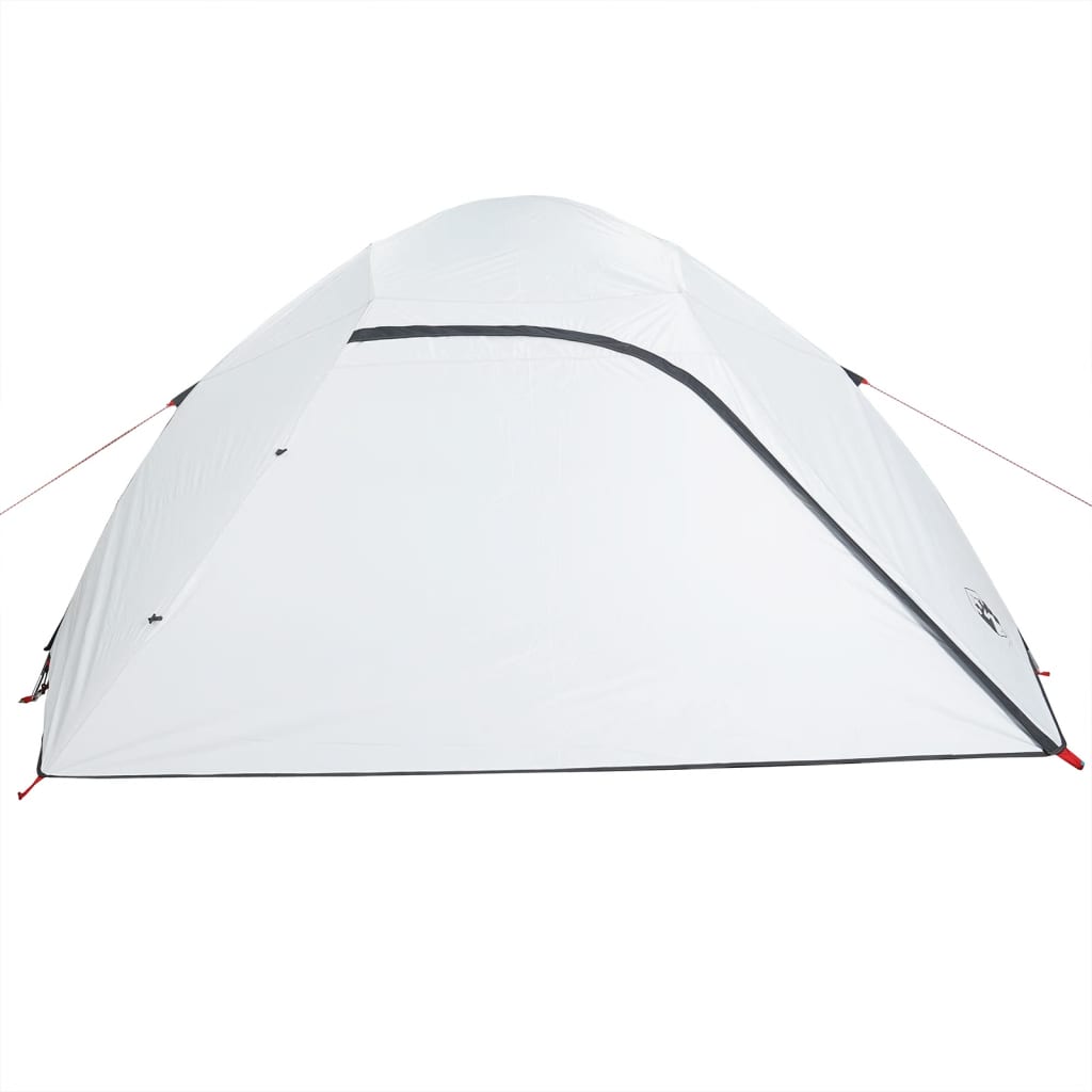 Tenda Campeggio a Cupola 4 Persone Bianca Tessuto Impermeabile 94722