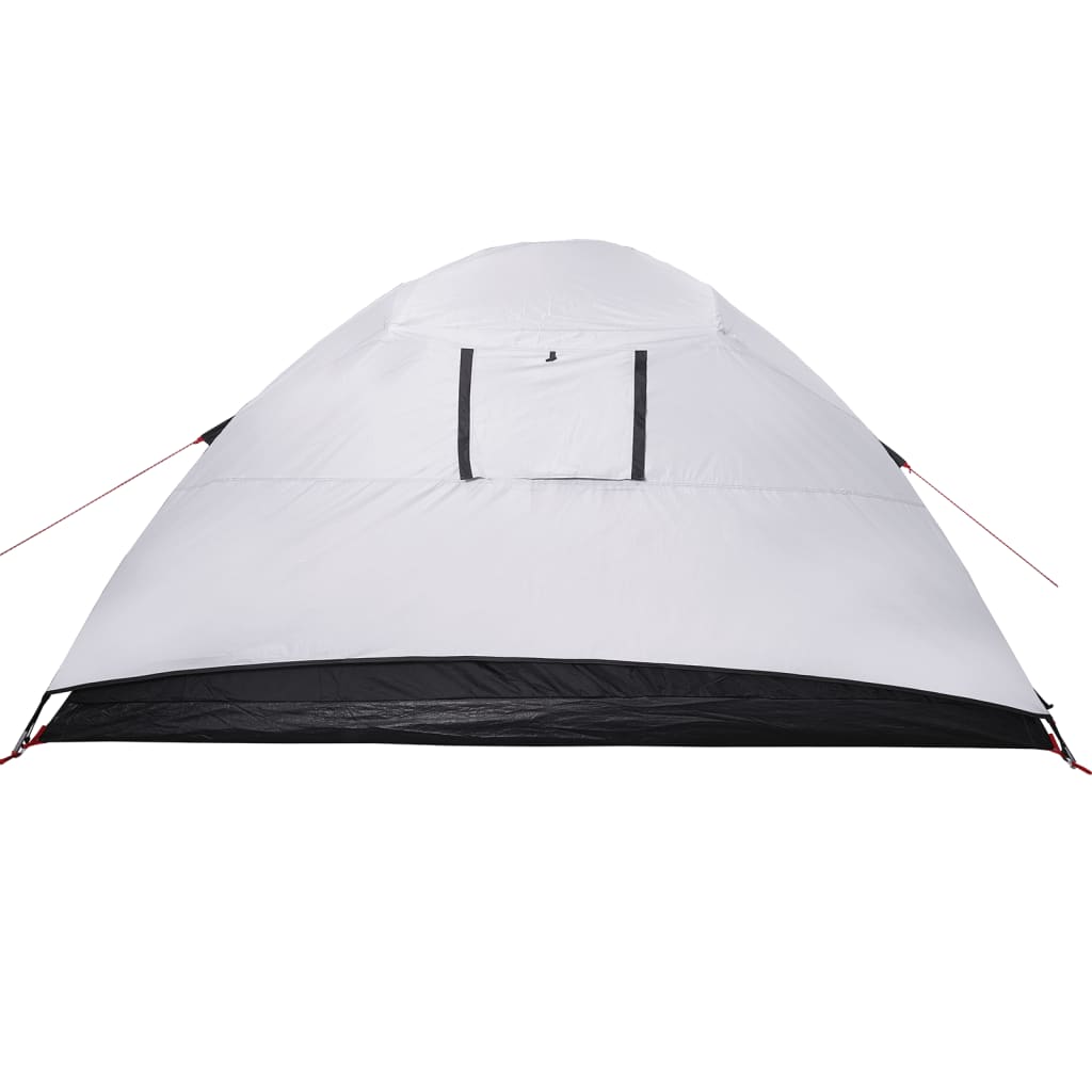 Tenda Campeggio a Cupola 4 Persone Bianca Tessuto Impermeabile 94722