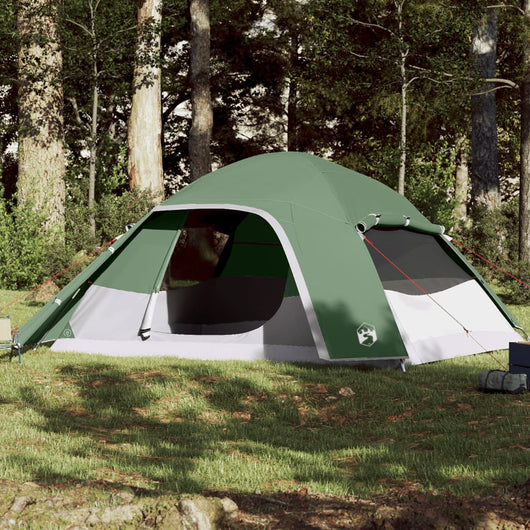 Tenda da Campeggio a Cupola per 6 Persone Verde Impermeabile 94723